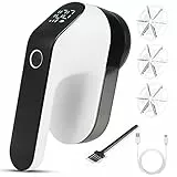 Dreamhigh® Levapelucchi Elettrico 2000 mAh, Togli Pelucchi Elettrico USB Ricaricabile con Display a LED, Serbatoio Estraibile, Rasoio Elimina Pelucchi Potente ed Efficace per Abiti e Tessuti