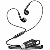 DuKabel Cuffie In-Ear USB Cuffie da gioco USB con microfono MEMS e controllo del volume Cuffie per PC con cancellazione del rumore per PS4 PS5 Computer Laptop Desktop Skype Office Live - 1,8 m