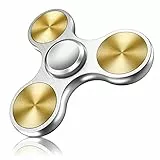VOFOLEN Fidget Spinner Hand Fidget Toys Fidget Giocattoli Metallo Cuscinetto in Acciaio Inossidabile 2-5 Minuti ad Alta Velocità Trottola EDC ADHD Anti-stress Autismo Fidget Toy per Bambini Argento
