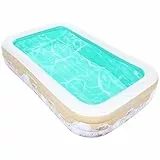 Brace Master Piscine Gonfiabili, Piscina Rettangolare, 305cm x 182cm x 56cm, Piscine familiari, Piscina Gonfiabile Festa Estiva in Acqua per Bambini, Adulti, all'aperto, Giardino, Cortile, Verde