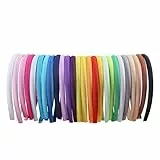 Cerchietti per Capelli,Fascia per Capelli in Raso 26 Pezzi Cerchietti di Plastica Fascia Capelli Multicolore per Donna Ragazze 10mm Larghezza