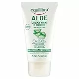 Equilibra Corpo, Aloe Crema Mani e Unghie, Crema Mani a Base di Aloe Vera, Svolge un'Azione Idratante, Lenitiva, Protettiva e Riequilibrante sulla Pelle, Rapido Assorbimento, 75 ml