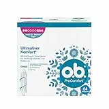 o.b. ProComfort - Mini tamponi per giornate leggere e medie, con tecnologia Dynamic Fit e superficie SilkTouch per il massimo comfort* e protezione affidabile (1 x 64 pezzi)