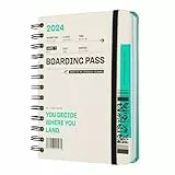 Kokonote: Agenda Petit 2024 Boarding Pass, Agenda 2024 12 mesi, Gennaio-Dicembre 2024, 2 giorni per pagina, 11,7x16,7 cm, agenda 2024 tascabile, agenda 2024 settimanale piccola
