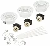 Philips Lighting Enneper Faretti da Incasso, Dimmerabile, Attacco GU10, Bianco, 9.00 x 9.00 x 7.00 cm, Lampadine non Incluse, 3 Pezzi