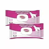Inodorina, Salviette Funzionali Parti Intime, Azione Lenitiva, Idratante e Anti Odore, con Sostanze Naturali Biologiche, Uso Quotidiano, Malva Bio e Calendula, 2x40 pz