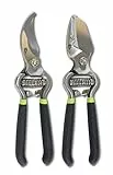 Spear & Jackson CUTTINGSET8K Kew Gardens Collection Set di cesoie a doppio taglio e a incudine in stile vintage