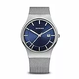 BERING Uomo Analogico Quarzo Classic Orologio con Cinturino in Acciaio inossidabile Cinturino e Vetro zaffiro