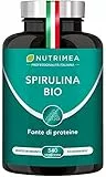 Spirulina BIO| 540 Compresse | Proteine Vegetali | 100% Naturale | Energia | Nutrimea