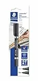 STAEDTLER 348-9 BKD Lumocolor Permanent Duo Pennarello Indelebile Nero a 2 punte (per legno, vetro, plastica, metallo)