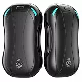 2-Pack Scaldamani Elettrico Riutilizzabile,FANDLISS Scaldamani Ricaricabile 5200mAh Scaldamani Split Scaldamani Elettrico Portatile Tascabile Adatto Esterno/Pesca/Campeggio/Ciclismo e Alpinismo,Nero