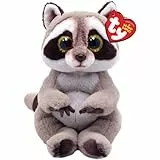 Ty Beanie Bellies Petey Il Procione con Gli Occhioni Dorati Glitter, i Coccolosi Animaletti di Peluche con Il Pancino Morbido Originali 20 Cm T41284
