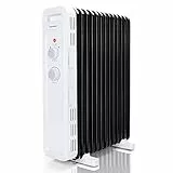 AIGOSTAR LUKE- radiatore ad olio elettrico, 11 Elementi, 2300 W. Termostato Regolabile, 3 Impostazioni di Calore, Risparmio Energetico, Protezione da Surriscaldamento e Antiribaltamento, 20mq