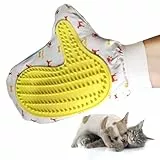Guanto Spazzola per Cani Gatto per Rimozione Peli e Massaggio Cute Animali e Pulizia Peli Lunghi e Corti Efficace per Mano Destra