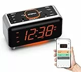 iTOMA Radiosveglia Con Controllo Tramite App, Bluetooth, Radio FM, Doppia Sveglia con 4 Modalità di Sveglia, Snooze, Dimmer, Luce Notturna, 12/24 ore e Porta di Ricarica USB CKS208
