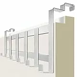 4smile Appendiabiti da porta da appendere, interno – [set da 10 pezzi, acciaio inox] – Stabile gancio per porta interna [con cuscinetti in feltro] – Ideale come gancio per porta posteriore della porta