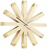 Umbra Ribbonwood Orologio da parete, Legno di Tiglio, Naturale