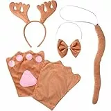 dressforfun 302051 - Set di Accessori Travestimento Alce Adulti Unisex Inclusi Papillon con Nastro elasticizzat