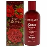 L'Erbolario Bagnogel Rosa Purpurea, Bagno Schiuma Doccia con Estratto e Acqua distillata di Rosa Gallica, Tonificante e Idratante, Pelle Morbida, Formato 250ml