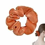 Olakin Elastici per Capelli in Raso Big, 11CM Elastici Capelli Scrunchies, Fasce per Coda di Cavallo, per Capelli per Donne e Ragazze, Morbidi Elegante Accessorio(Arancia)