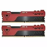 Patriot Memory Viper Elite II DDR4 3200 16GB (2x8GB) C18 Kit di Memoria Gaming RAM XMP 2.0 Nero/Rosso