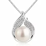 B.Catcher collana e ciondolo abbraccio con perla argento s925“Hug with Pearl”ciondolo e collana per signora 18”