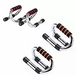 FSPU004A Maniglie per Flessioni Piegamenti Pettorali Spalle Addominali Schiena Tricipiti | Accessori Home Fitness Palestra (Arancione)