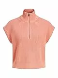 JACK & JONES Jjxx Jxflorence Twist-Gilet a Mezza Cerniera Maglione, Foschia Corallo, M Donna