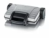 SEVERIN KG 2389 Bistecchiera elettrica cucina 1800 W, Bistecchiera da tavolo XL trasformabile in barbecue con piastra rimovibile, Bistecchiera antiaderente 41 x 30.8 x 11.9 cm