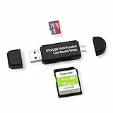 Lettore di schede Micro USB OTG e USB 2.0 per SDXC, SDHC, SD, MMC, RS-MMC, Micro SDXC, Micro SD, Micro SDHC Card e UHS-I