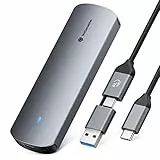Yottamaster Case SSD M2, Alluminio USB3.2 Gen2 10Gbps M.2 NVMe SATA SSD Supporto 2230/2242/2260/2280 - Installazione Senza Attrezzi Ampia Compatibilità con Windows, Linux e Mac