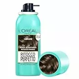 L'Oréal Paris Spray Ritocco Perfetto, Spray Istantaneo per Radici e Capelli Bianchi, Durata fino a 1 Shampoo, Colore: Bruno, 75 ml