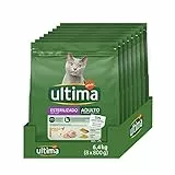 Ultima Sterilizzati Adult Pollo - Crocchette per Gatti - Confezione da 8 x 800 g - Totale 6.4 kg