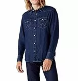 Wrangler Icons, Camicia Uomo, Blu (1 Year), XL