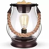 SALKING Elettrico Lampade profumate per cubetti di Cera profumata, Bruciatori per Oli Essenziali, Lampada a Luce Notturna a Bagliore Caldo con Lampadina Edison da 45 W