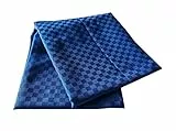 OM DOLCE CASA Tovaglia Damina Antimacchia Idrorepellente No Stiro 6 Colori 5 Misure Tinta unita (1 Blu, 160 Rotonda)