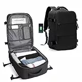 SZLX Zaino da viaggio grande da donna da escursionismo sportivo da esterno impermeabile zaino da scuola casual laptop da 14 pollici con porta di ricarica USB scomparto per scarpe