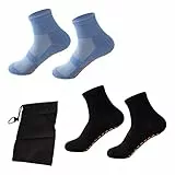 Calze Antiscivolo,Calze Antiscivolo Donna,2 Paia Calzini Antiscivolo per Uomo e Donna,Calze da Yoga,Calze Sportive,Calze Elastiche,Sport Calze,Calzini da Yoga Antiscivolo,per trampolono,yoga,pilates