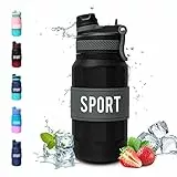 KollyKolla Borraccia con Cannuccia Bambini, 500 ml Senza BPA, Coperchio con Flip Top e Paglia, Borraccia a Prova di Perdite per Sportiva, Bottiglia Acqua per Palestra, Bici, Lavoro e Scuola