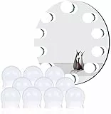 Luci da Specchio, Luci LED Stile Hollywood per Trucco Lampadine Regolabili 10 Pezzi da Bagno 3 Modalità Colore con Porta USB, Applica a Lampada Trucco, Specchio Cosmetico, Lampada Specchio Bagno