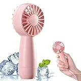 BOSONER Ventilatore manuale, mini ventilatore portatile, piccolo ventilatore USB, ventilatore tascabile, 25 ore, ricaricabile, ventilatore a mano, ventola per viaggi in viaggio