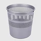 La Briantina Cestino Gettacarte Forato in Plastica, Ø27 x H 28 cm, 13 Litri, Colore Grigio