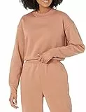 Amazon Essentials Felpa Corta con Spalle scivolate (Disponibile in Taglie Forti) Donna, Marrone Chiaro, XS