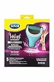 Scholl Velvet Smooth - Legno Dispositivo elettrico per rimuovere calli su piedi bagnati e asciutti, ricaricabile, 1 dispositivo + stazione di ricarica, Turchese