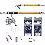 Mitchell Neuron Surf Fishing Combo, Kit Canna e mulinello per Beach e Surfcasting, resistente all'acqua salata, Completo di accessori End Tackle, Pronto per pescare appena fuori dalla scatola