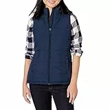 Amazon Essentials Piumino Smanicato di Media Pesantezza Donna, Blu Marino, XXL