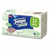 Tempo Fazzoletti Tempo Pacchetti Di Carta Natural & Soft, 4 Veli, Resistente In Lavatrice, Fazzoletti Naturali E Morbidi, Senza Profumo, Coloranti E Allergeni, 12 Confezioni da 70 Fazzoletti Monouso
