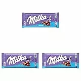Milka Bubbly tavoletta di cioccolato Cioccolato al latte delle Alpi aerato con cacao sostenibile - 90 g (Confezione da 3)
