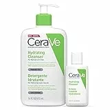 CeraVe Kit Detersione, Detergente Idratante Viso, Per Pelli da Normali a Secche, Con Acido Ialuronico, 473 ml + Detergente da Viaggio, 20 ml