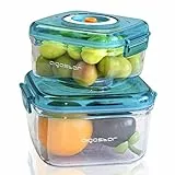 Aigostar Contenitori per alimenti sottovuoto, confezione da 2 pezzi, materiale durevole per alimenti. Dispone di un indicatore di numero per segnalare la data